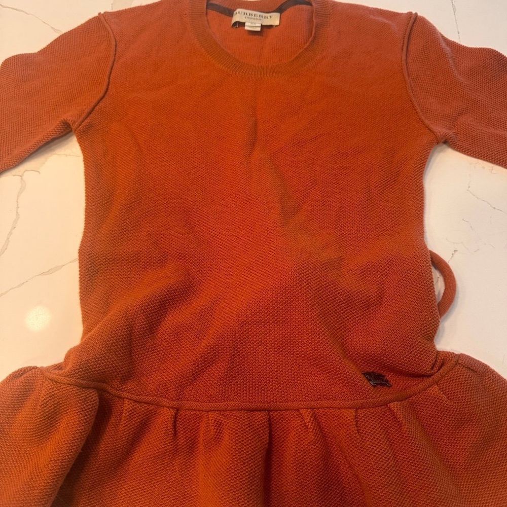 Burberry Orange Knit Top